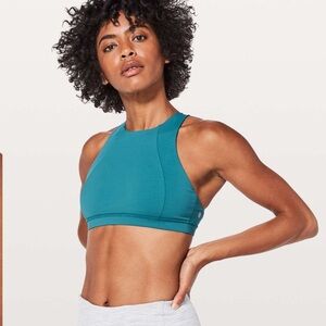 Lululemon Free To Be Serene Bra High Neck Pacific Teal / Teal Blue